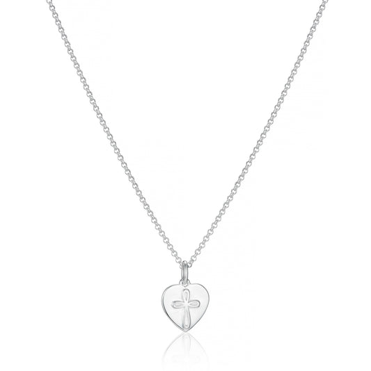 Personalized Cherish Heart Necklace - Sterling Silver