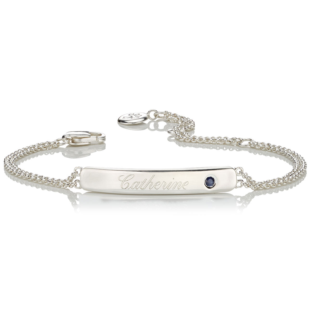 Personalized September Birthstone Sapphire Bracelet