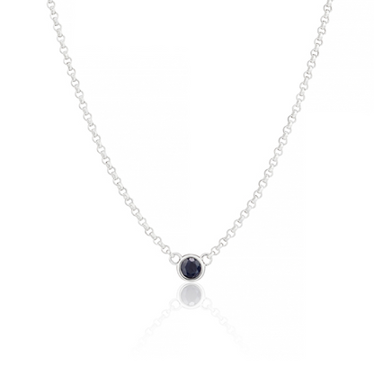 September Birthstone Sapphire Necklace