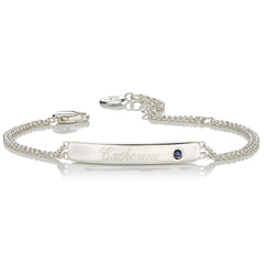 Personalized September Birthstone Sapphire Bracelet