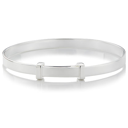Personalized Signature Baptism Baby Bangle - Sterling Silver