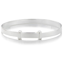 Personalized Signature Baptism Baby Bangle - Sterling Silver