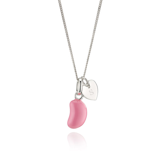 Personalized Jelly Bean Heart Strawberry Necklace